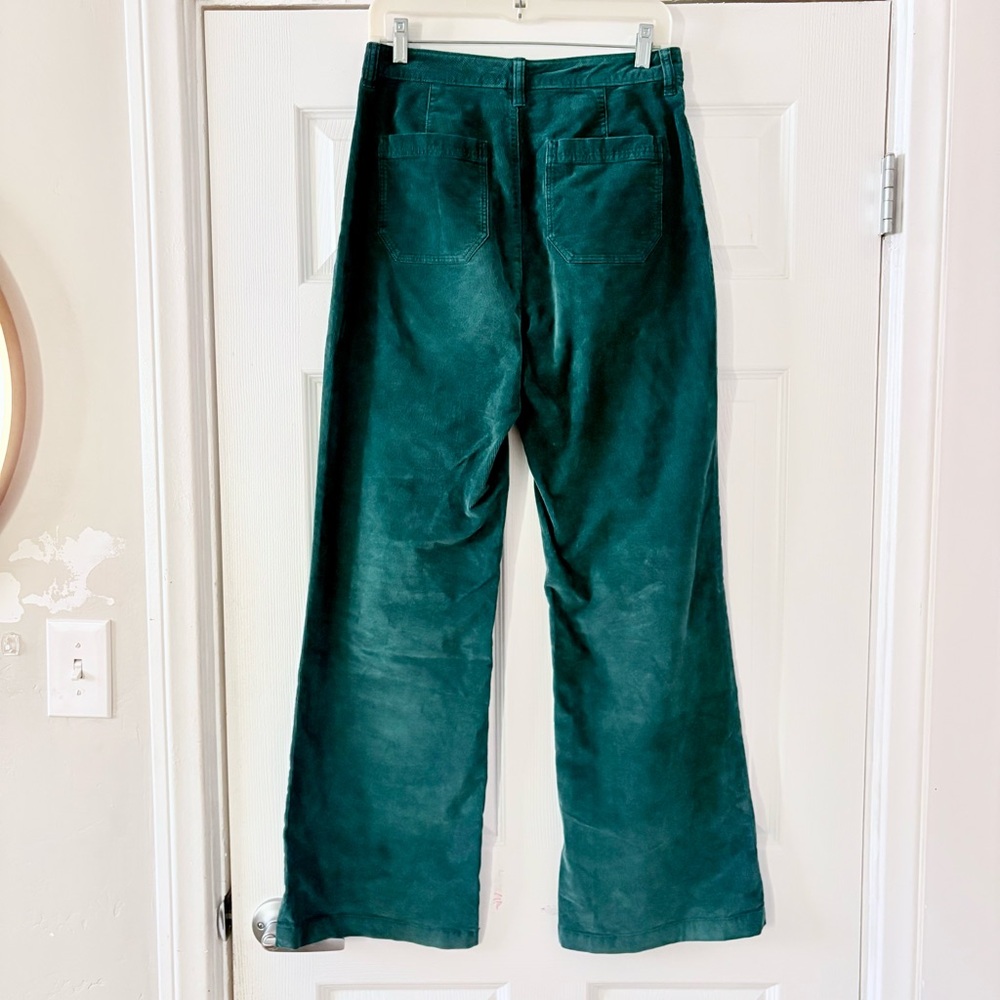 Faherty Green Corduroy Boot Cut Pants - Picture 6 of 10